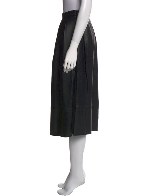 Tibi Lamb Leather Midi Length Skirt