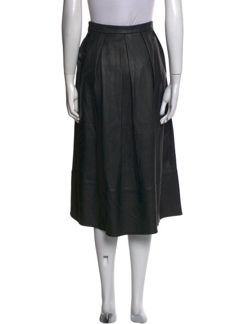 Tibi Lamb Leather Midi Length Skirt