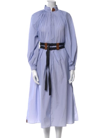 Tibi Mock Neck Midi Length Dress