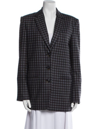 Tibi Plaid Print Blazer