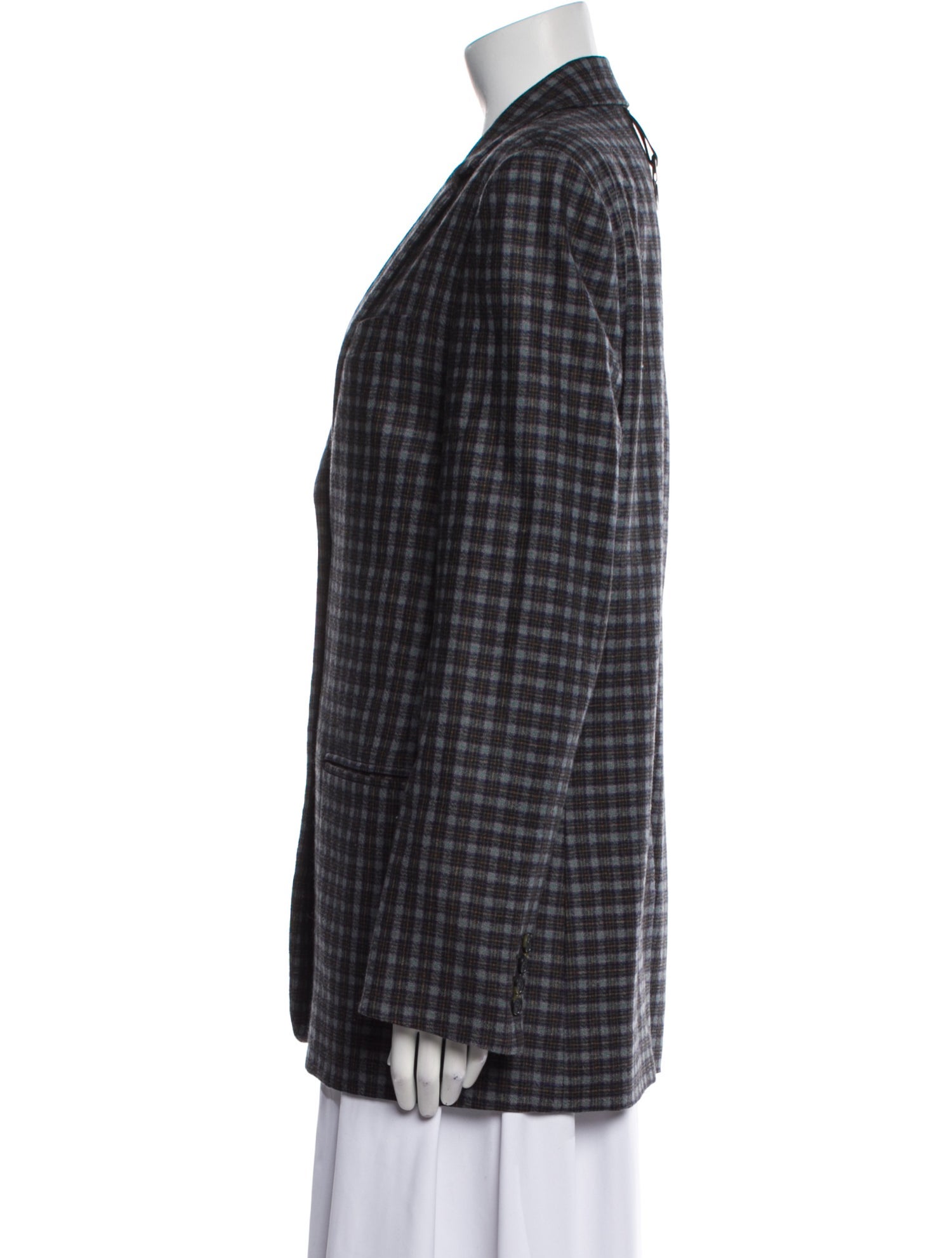 Tibi Plaid Print Blazer