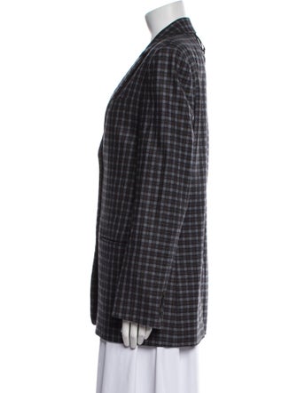 Tibi Plaid Print Blazer