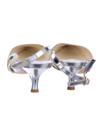 Tibi Patent Leather Slingback Sandals