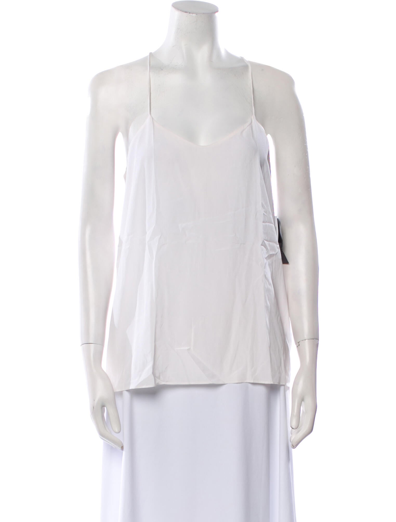 Tibi Silk V-Neck Top