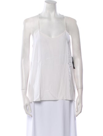 Tibi Silk V-Neck Top