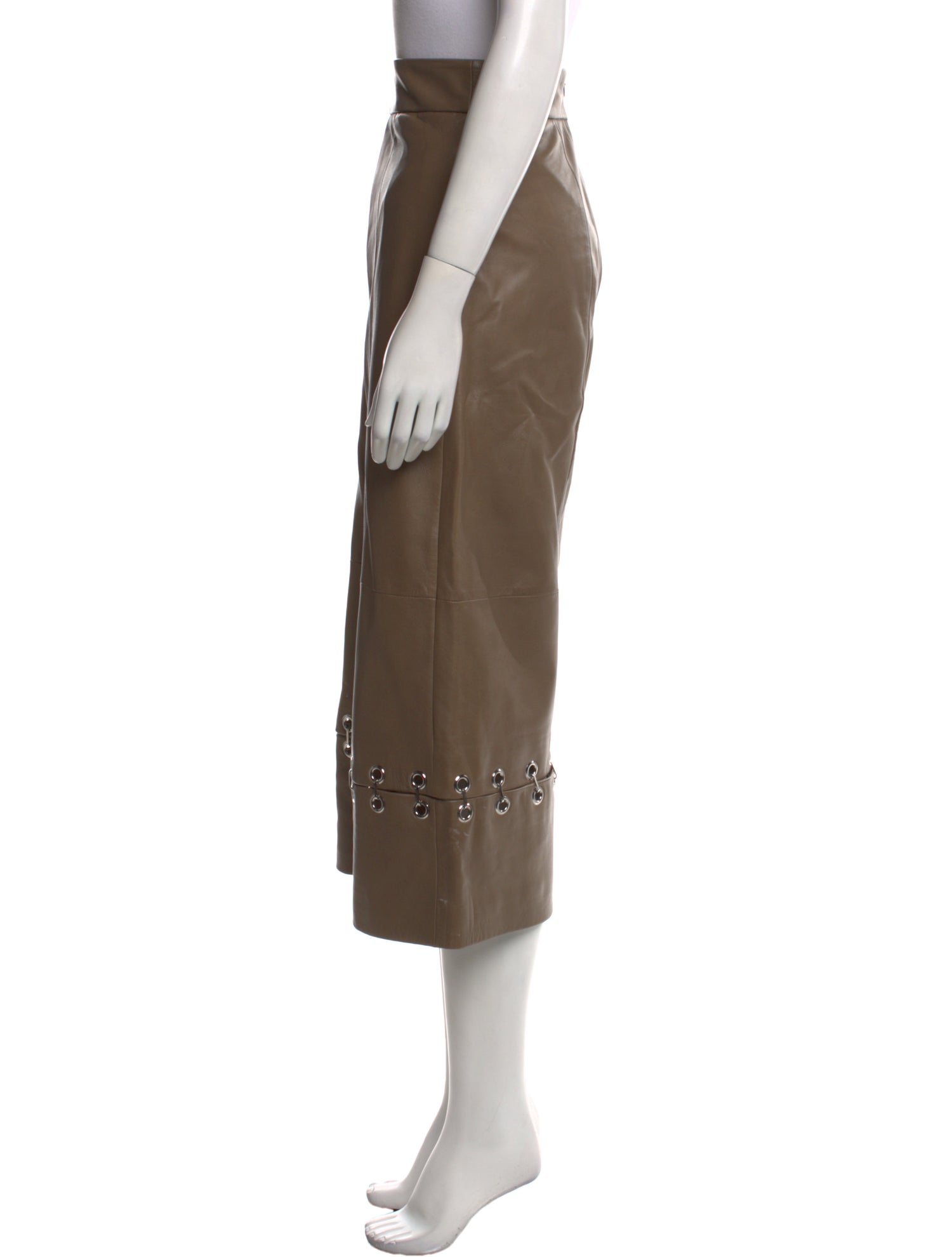 Tibi Lamb Leather Wide Leg Pants