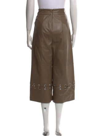 Tibi Lamb Leather Wide Leg Pants