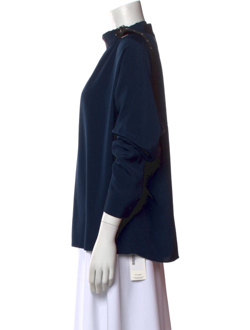 Tibi Silk Mock Neck Sweatshirt