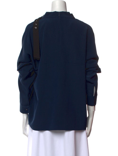 Tibi Silk Mock Neck Sweatshirt