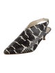 Tibi Snakeskin Animal Print Slingback Pumps