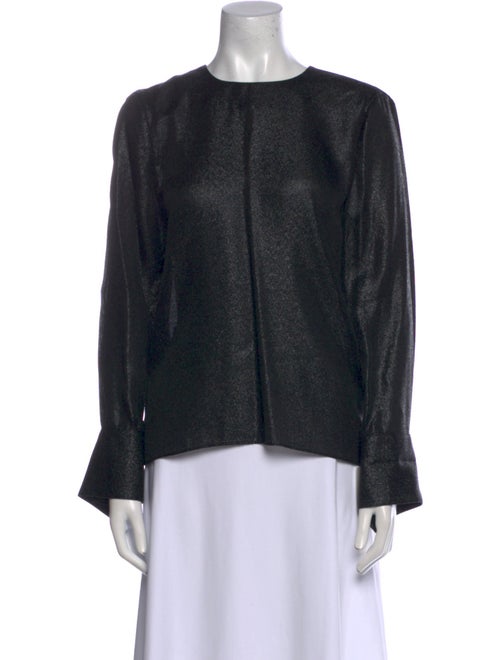 Tibi Crew Neck Long Sleeve Blouse