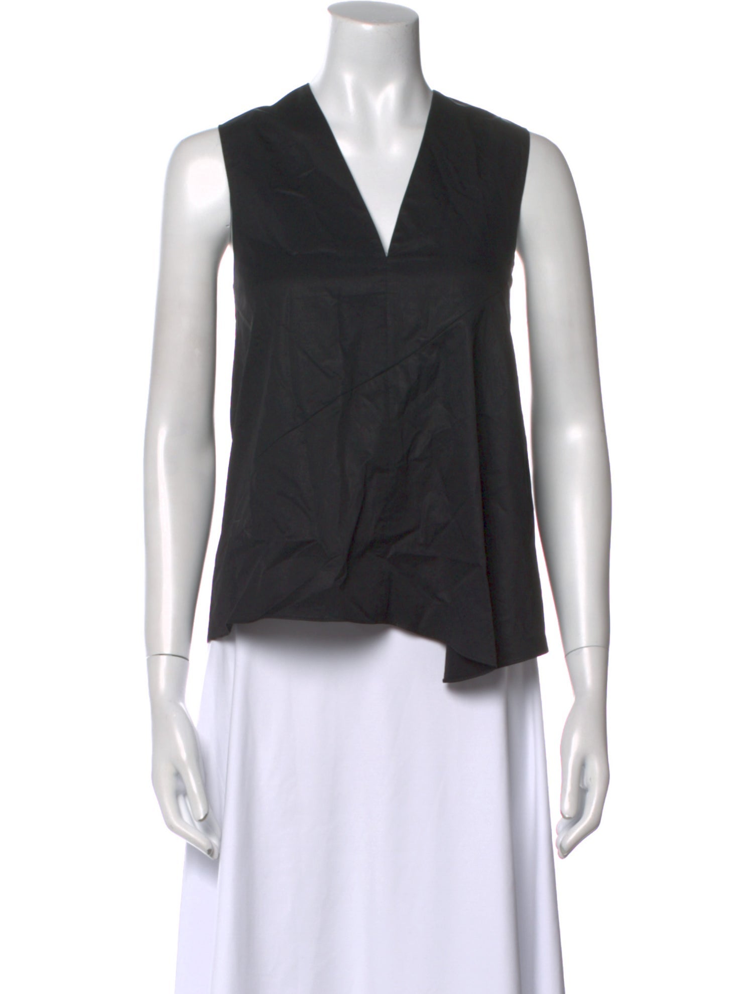 Tibi V-Neck Sleeveless Crop Top