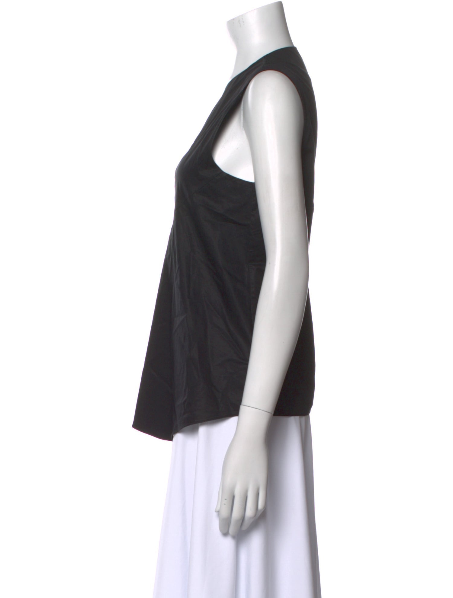 Tibi V-Neck Sleeveless Crop Top