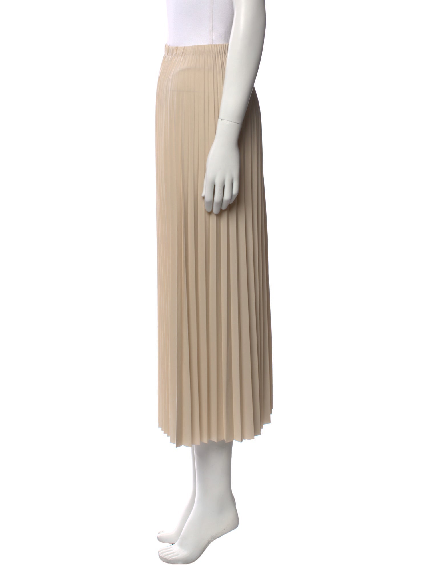 Tibi Pleated Accents Midi Length Skirt