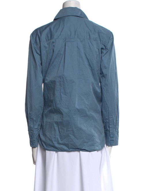 Tibi Long Sleeve Button-Up Top