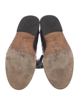 Tibi Embossed Leather Loafers