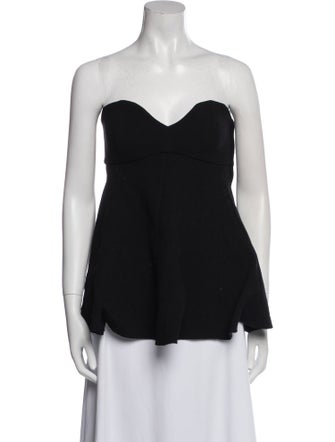 Tibi Wool Strapless Top