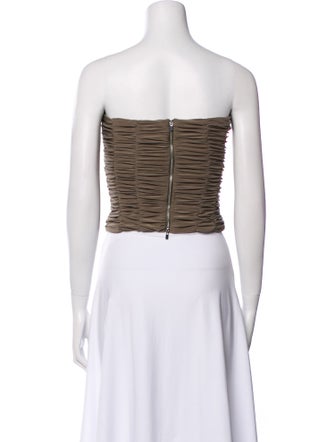 Tibi Strapless Crop Top