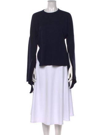 Tibi Merino Wool Crew Neck Sweater