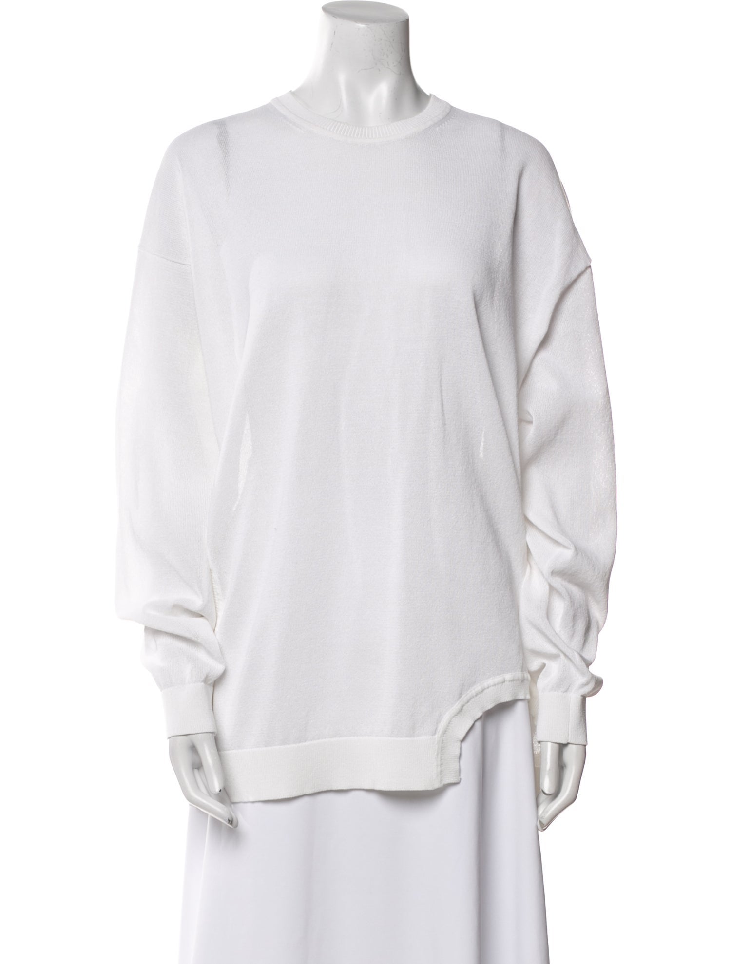 Tibi Crew Neck Long Sleeve Sweatshirt
