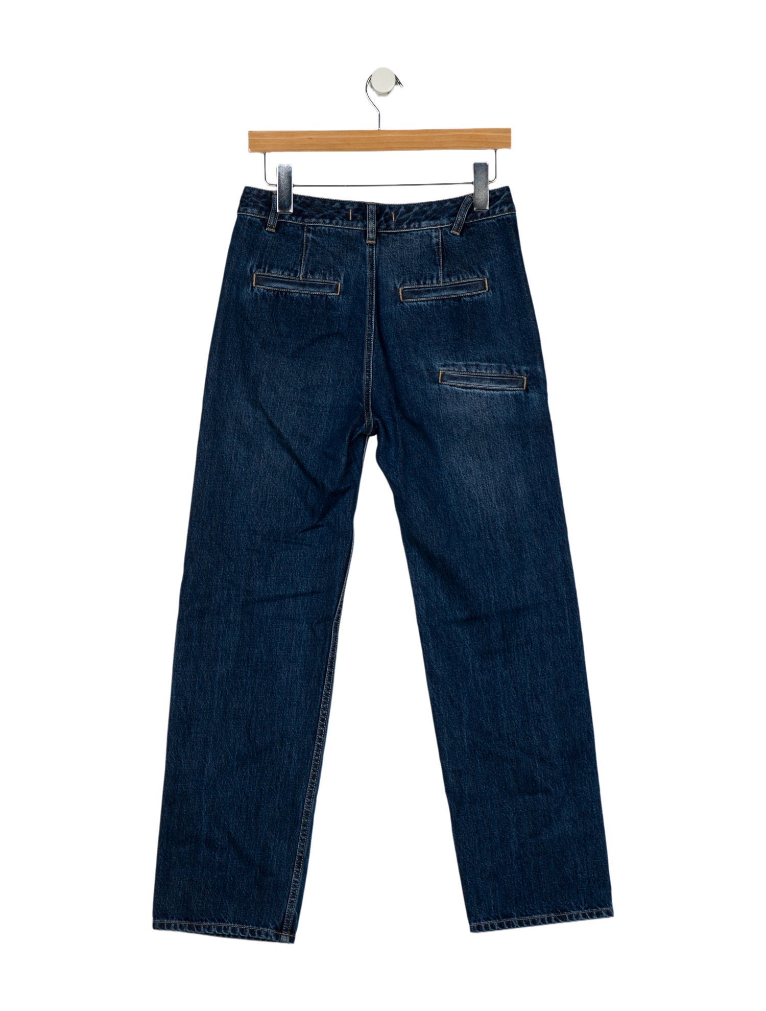 Tibi High-Rise Straight Leg Jeans