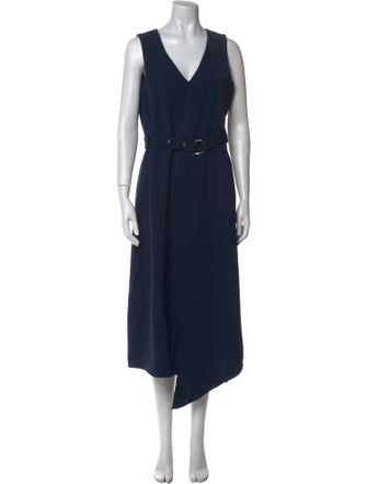 Tibi V-Neck Midi Length Dress