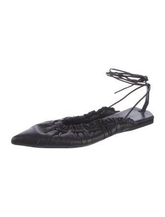 Tibi Leather Slingback Flats