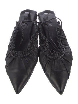 Tibi Leather Slingback Flats