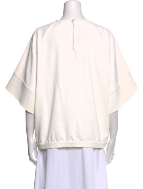 Tibi Crew Neck Three-Quarter Sleeve Sweatshirt