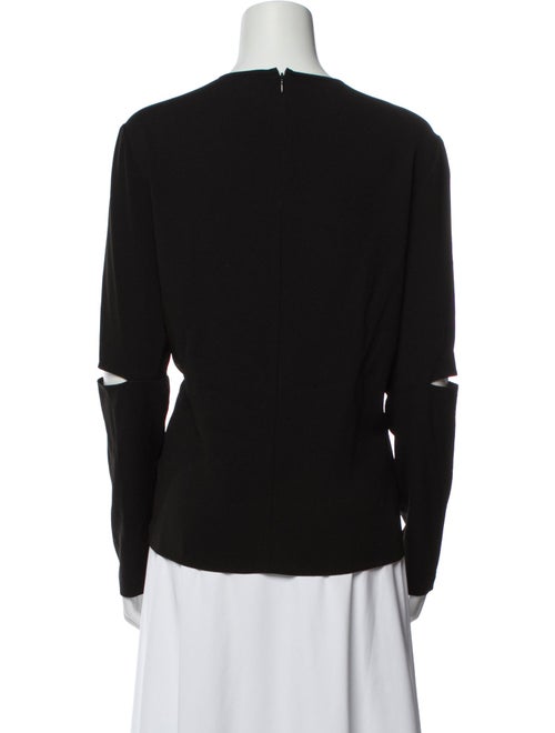 Tibi Crew Neck Long Sleeve Top