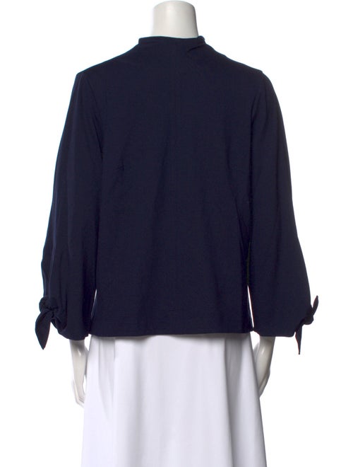 Tibi Mock Neck Three-Quarter Sleeve Blouse