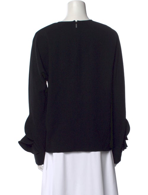 Tibi Bateau Neckline Long Sleeve Blouse