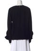 Tibi Bateau Neckline Long Sleeve Blouse