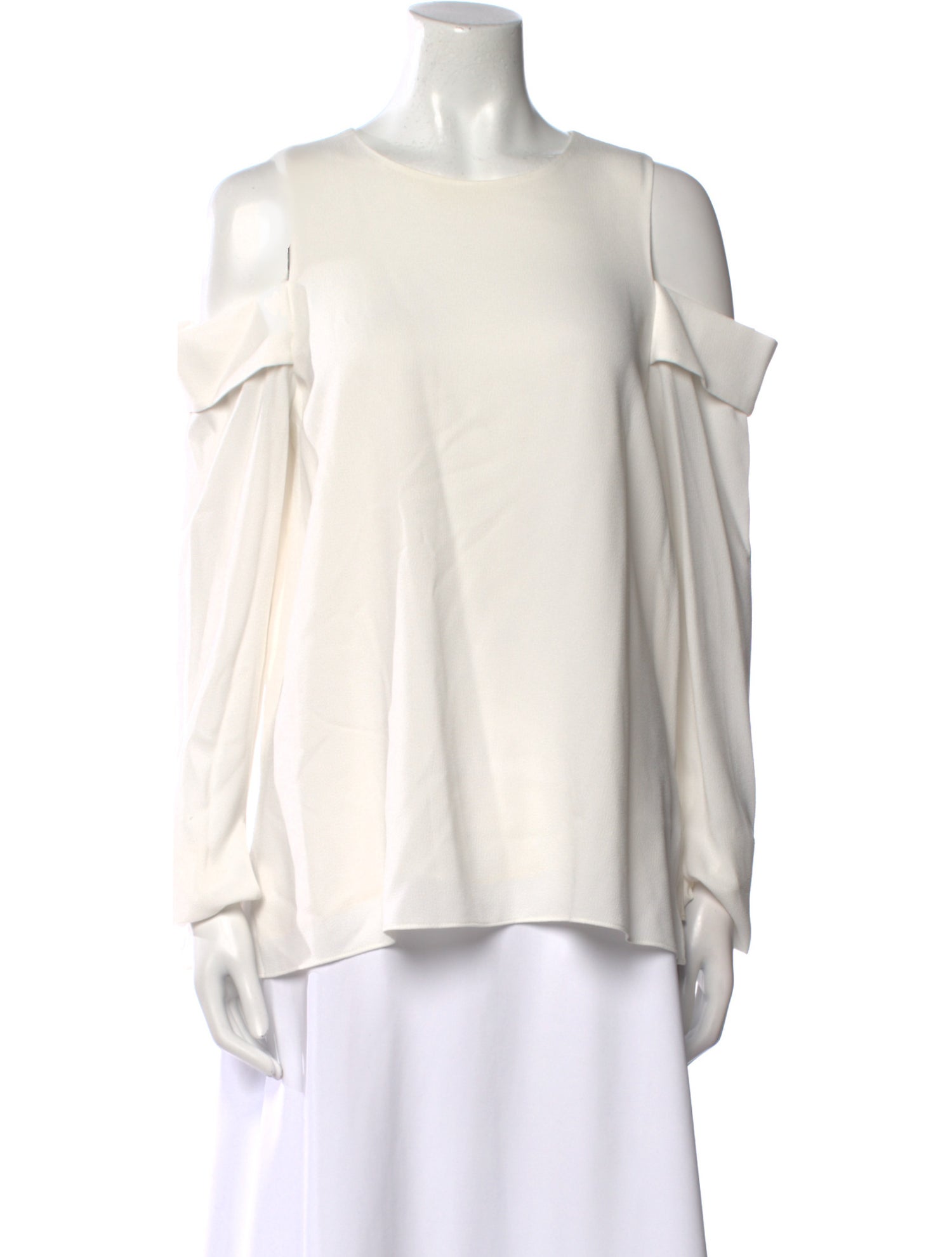 Tibi Crew Neck Long Sleeve Blouse