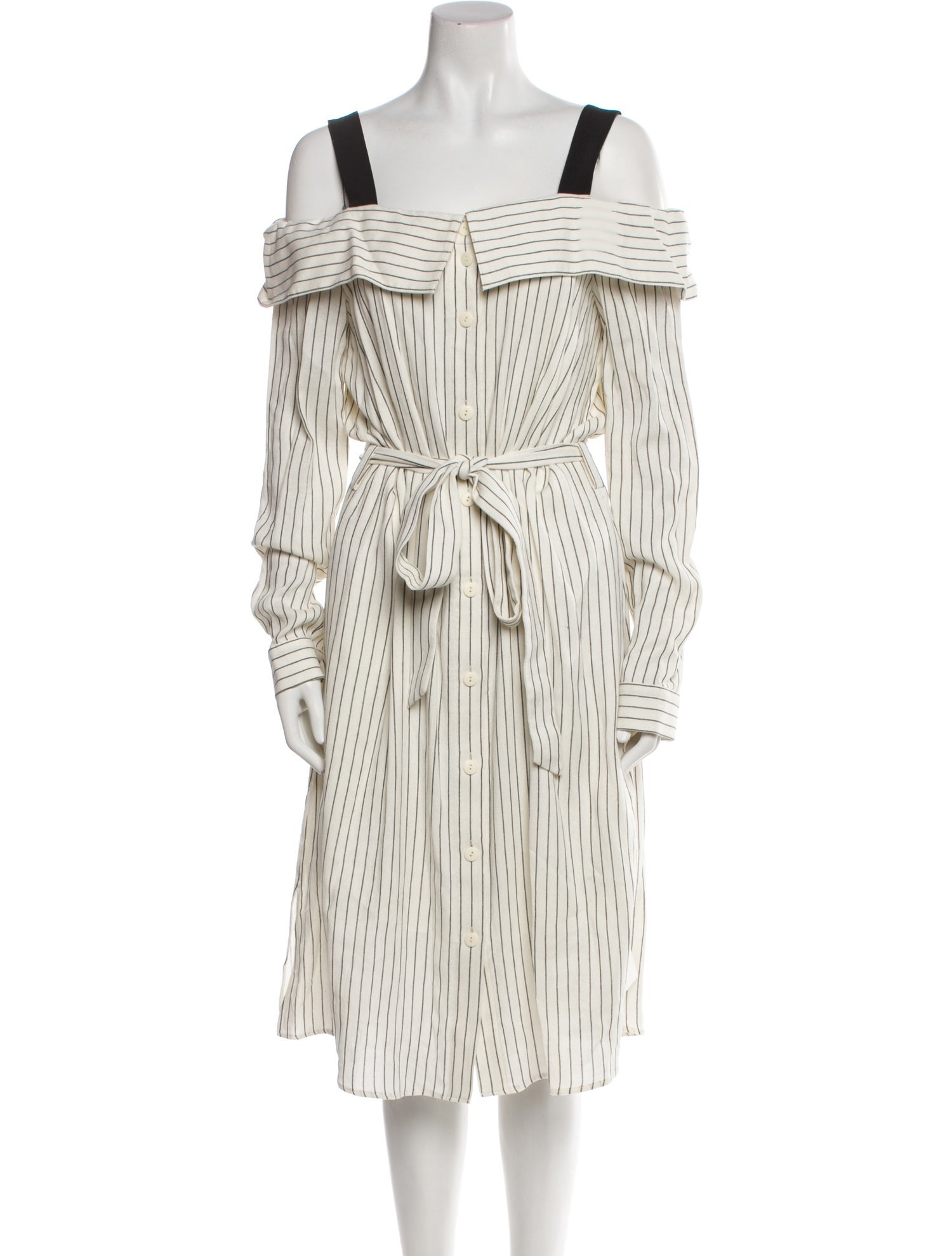 Tibi Striped Midi Length Dress