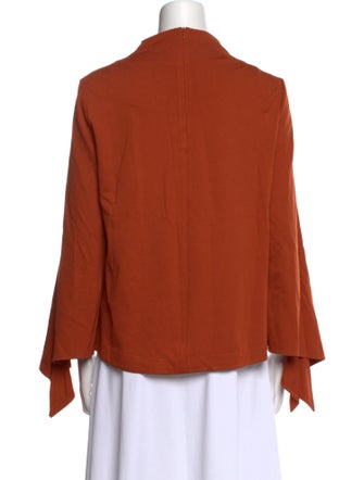 Tibi Mock Neck Long Sleeve Blouse