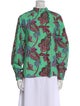 Tibi Paisley Print Mock Neck Blouse