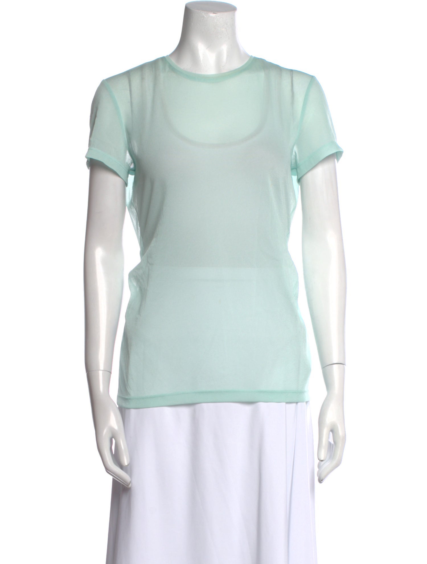 Tibi Crew Neck Short Sleeve T-Shirt