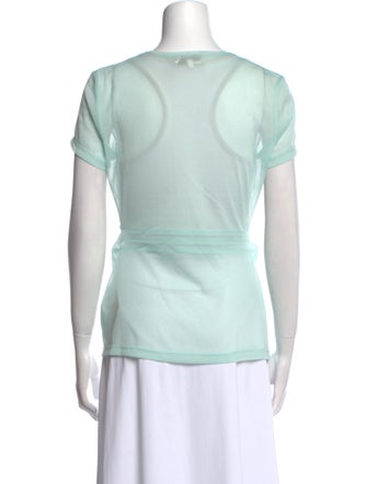 Tibi Crew Neck Short Sleeve T-Shirt