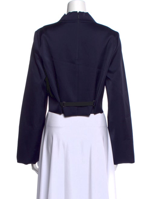 Tibi Mock Neck Long Sleeve Crop Top