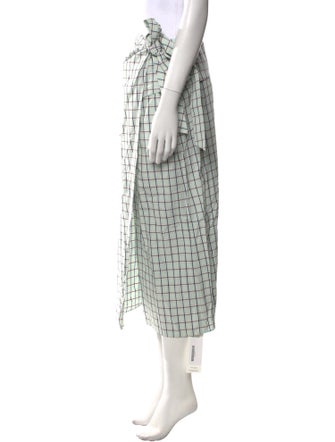 Tibi Plaid Print Midi Length Skirt