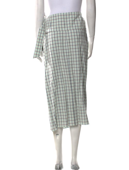 Tibi Plaid Print Midi Length Skirt