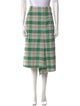 Tibi Plaid Print Knee-Length Skirt
