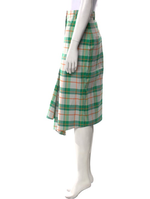 Tibi Plaid Print Knee-Length Skirt