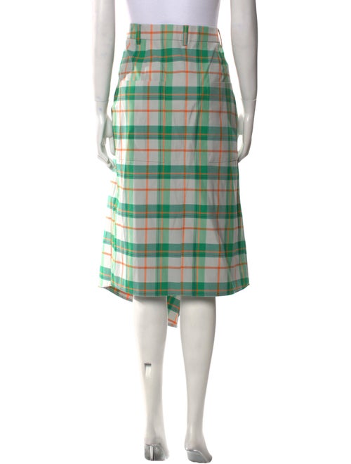 Tibi Plaid Print Knee-Length Skirt