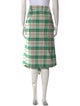 Tibi Plaid Print Knee-Length Skirt