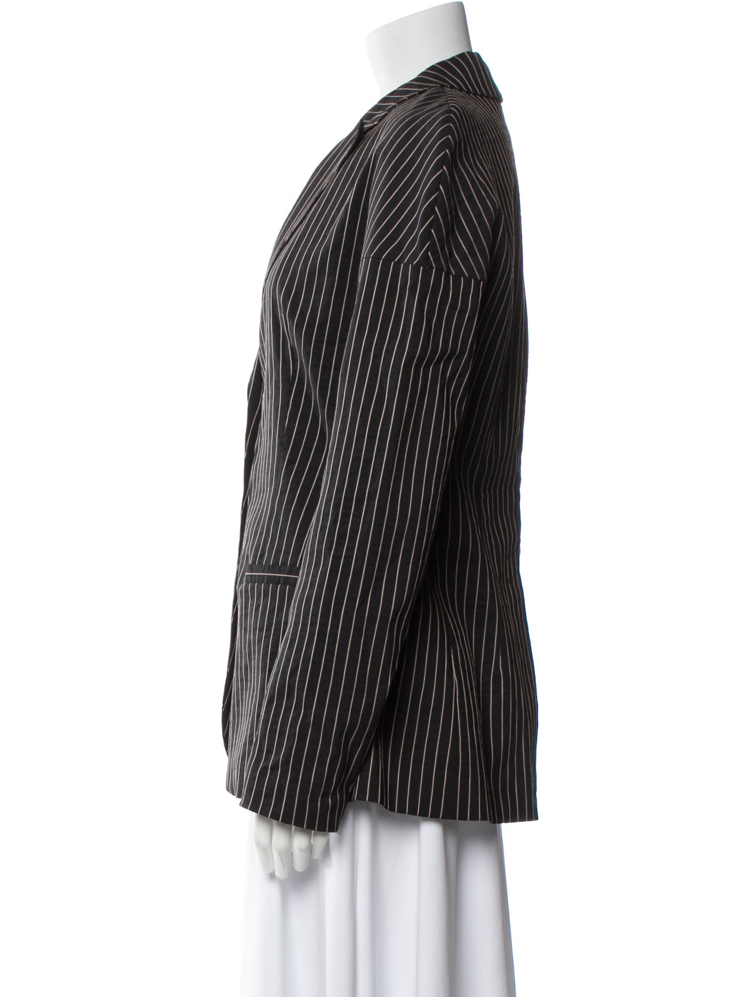 Tibi Linen Striped Blazer