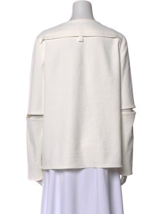 Tibi Bateau Neckline Long Sleeve Tunic