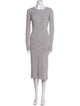 Tibi Scoop Neck Midi Length Dress