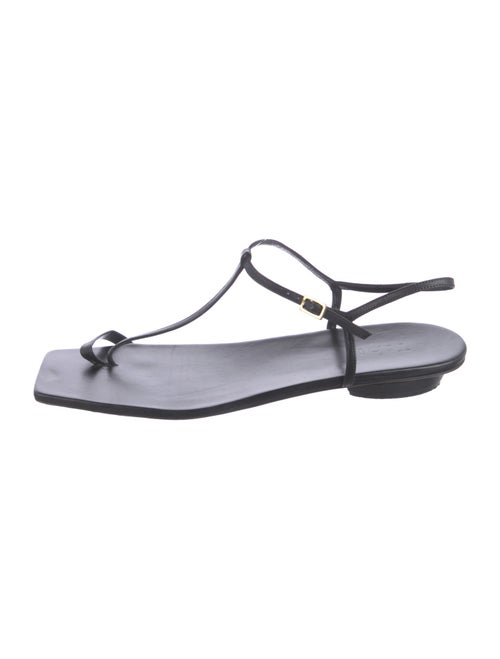 Tibi Leather T-Strap Sandals